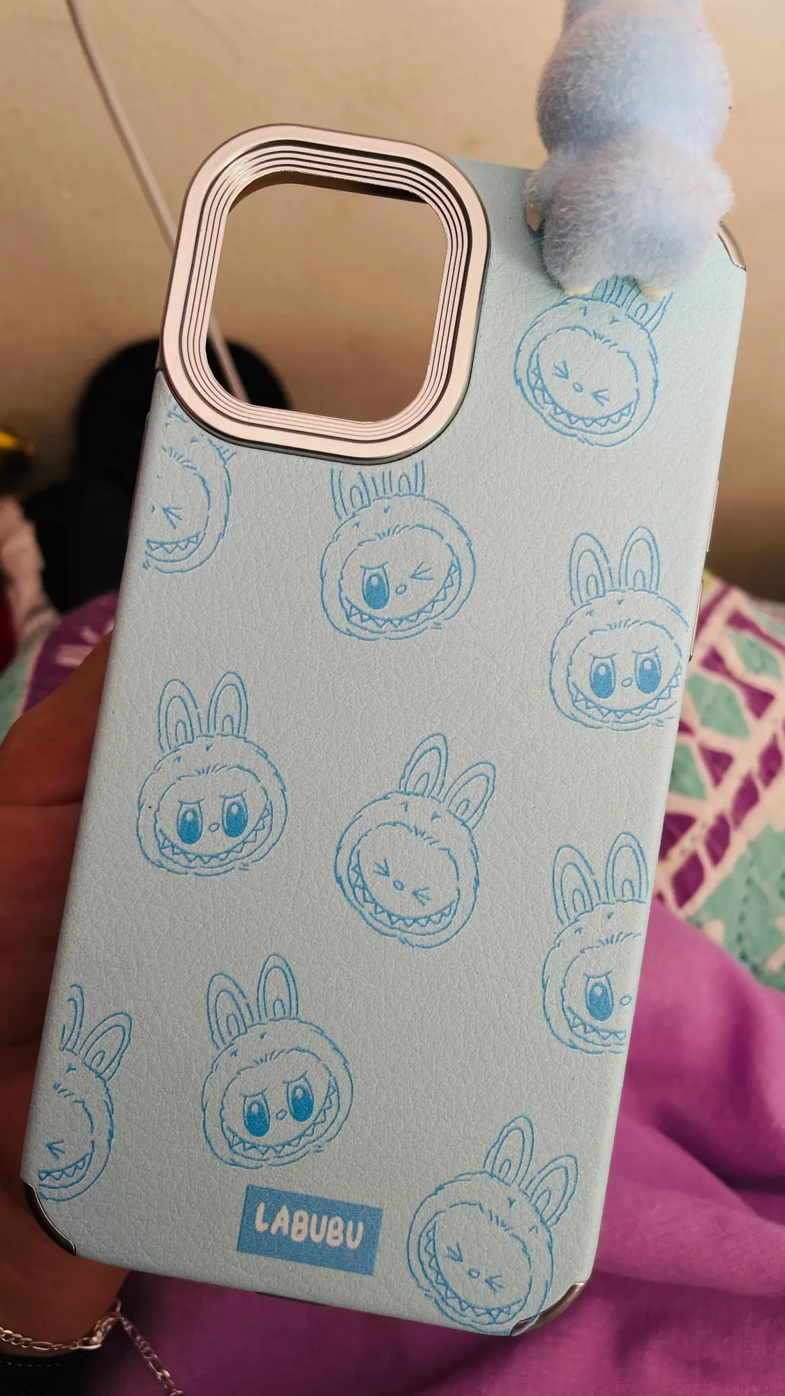 Silicone Suede Labubu Phone Case For Iphone 11 12 13 14 15 16pro Max Plus 16pro 15pro Diy Soft Brown Cover Coque Fall Prevention photo review