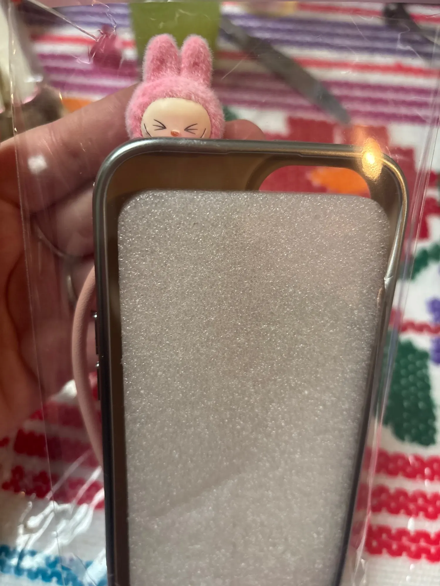 Silicone Suede Labubu Phone Case For Iphone 11 12 13 14 15 16pro Max Plus 16pro 15pro Diy Soft Brown Cover Coque Fall Prevention photo review