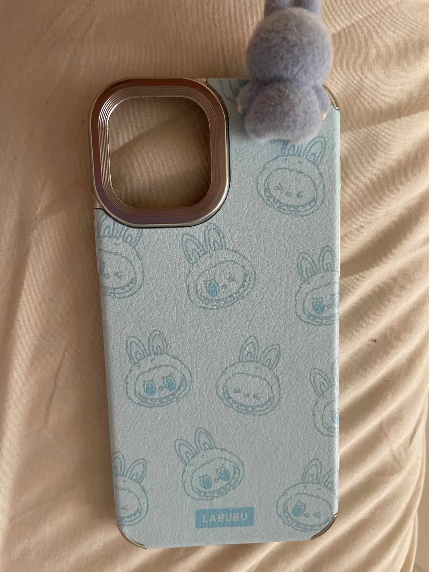 Silicone Suede Labubu Phone Case For Iphone 11 12 13 14 15 16pro Max Plus 16pro 15pro Diy Soft Brown Cover Coque Fall Prevention photo review