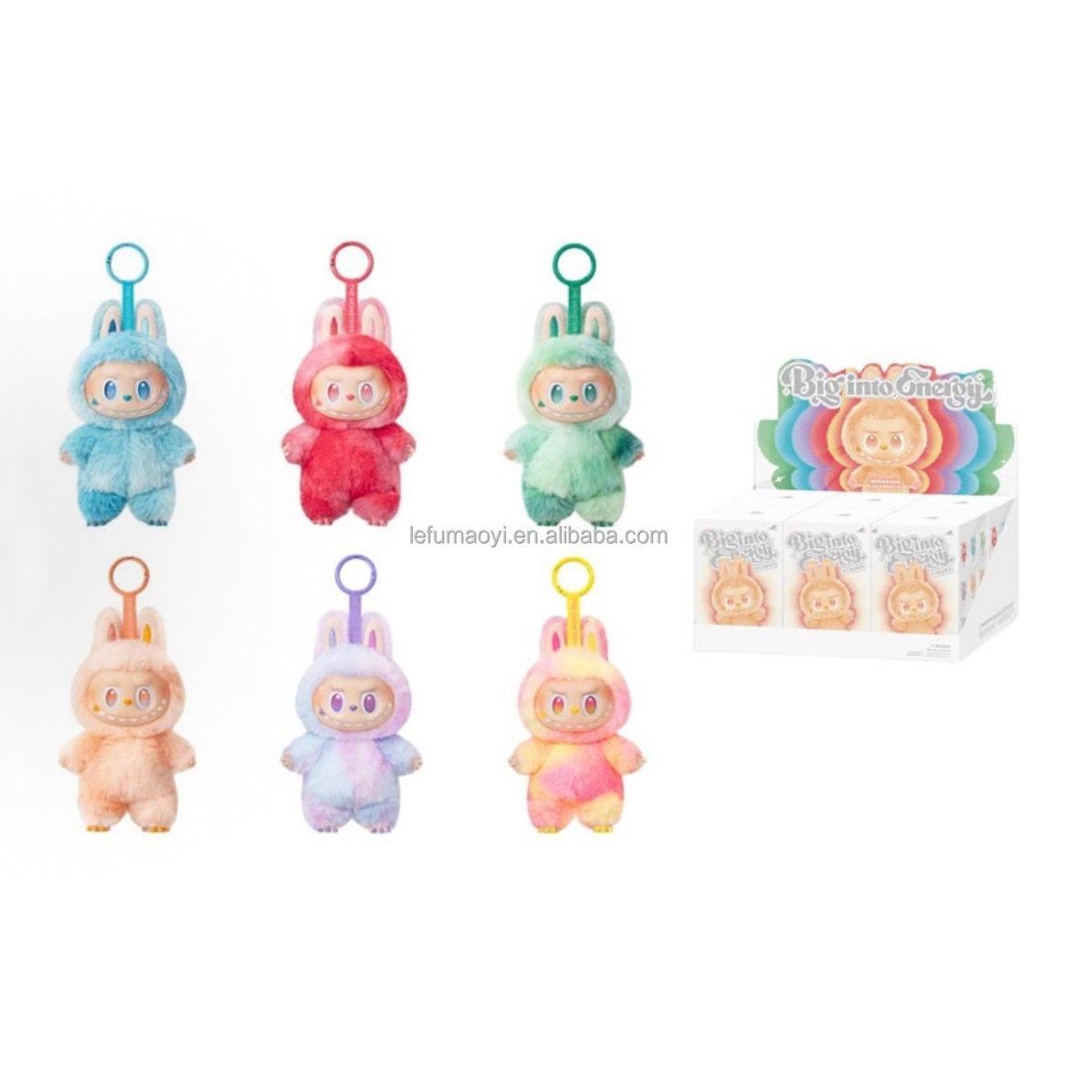 New Arrival Blind Box Labubu V3 Gradient Color PVC Vinyl Plush Doll Pendant Big Into Energy Series Monsters Frozen Mystery Boxes