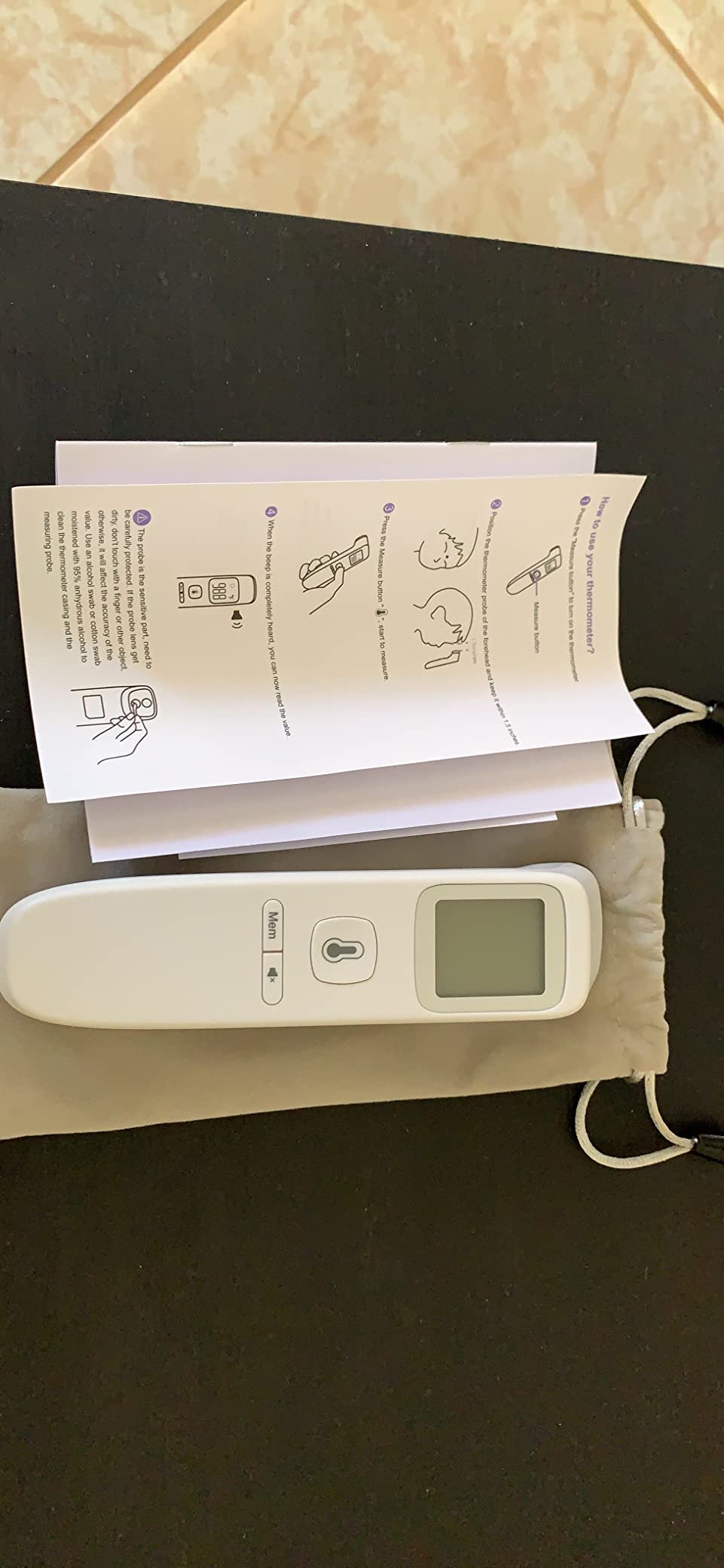 No-Touch Thermometer for Adults and Kids. Accurate Digital Baby Thermometer. Fever Alarm & Silent Mode. 2 in 1 Forehead & Object Mode photo review