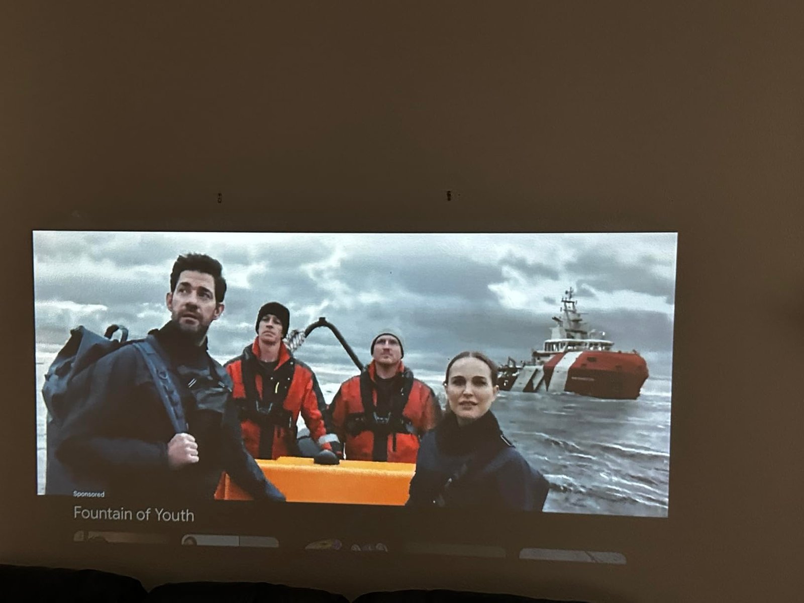 Official Licensed Google TV Smart Projector. HAPPRUN 4K UHD Home Theater with Dolby Sound. Wi-Fi & Bluetooth. Built-in Streaming Apps. Compatible with Games Consoles & Smartphone. Indoor & Outdoor Use photo review