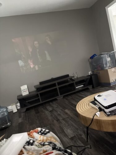 Official Licensed Google TV Smart Projector. HAPPRUN 4K UHD Home Theater with Dolby Sound. Wi-Fi & Bluetooth. Built-in Streaming Apps. Compatible with Games Consoles & Smartphone. Indoor & Outdoor Use photo review