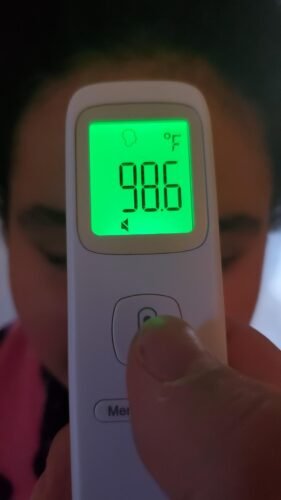 No-Touch Thermometer for Adults and Kids. Accurate Digital Baby Thermometer. Fever Alarm & Silent Mode. 2 in 1 Forehead & Object Mode photo review