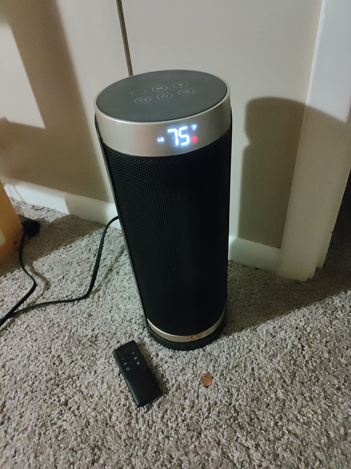 DREO Space Heater. 1500W Electric Heaters for Indoor Use with Thermostat. 70° Oscillation. 8 Safety Protections. 5 Modes. Remote. 12H Timer. Quiet Portable Heater for Office. Bedroom. Large Room photo review