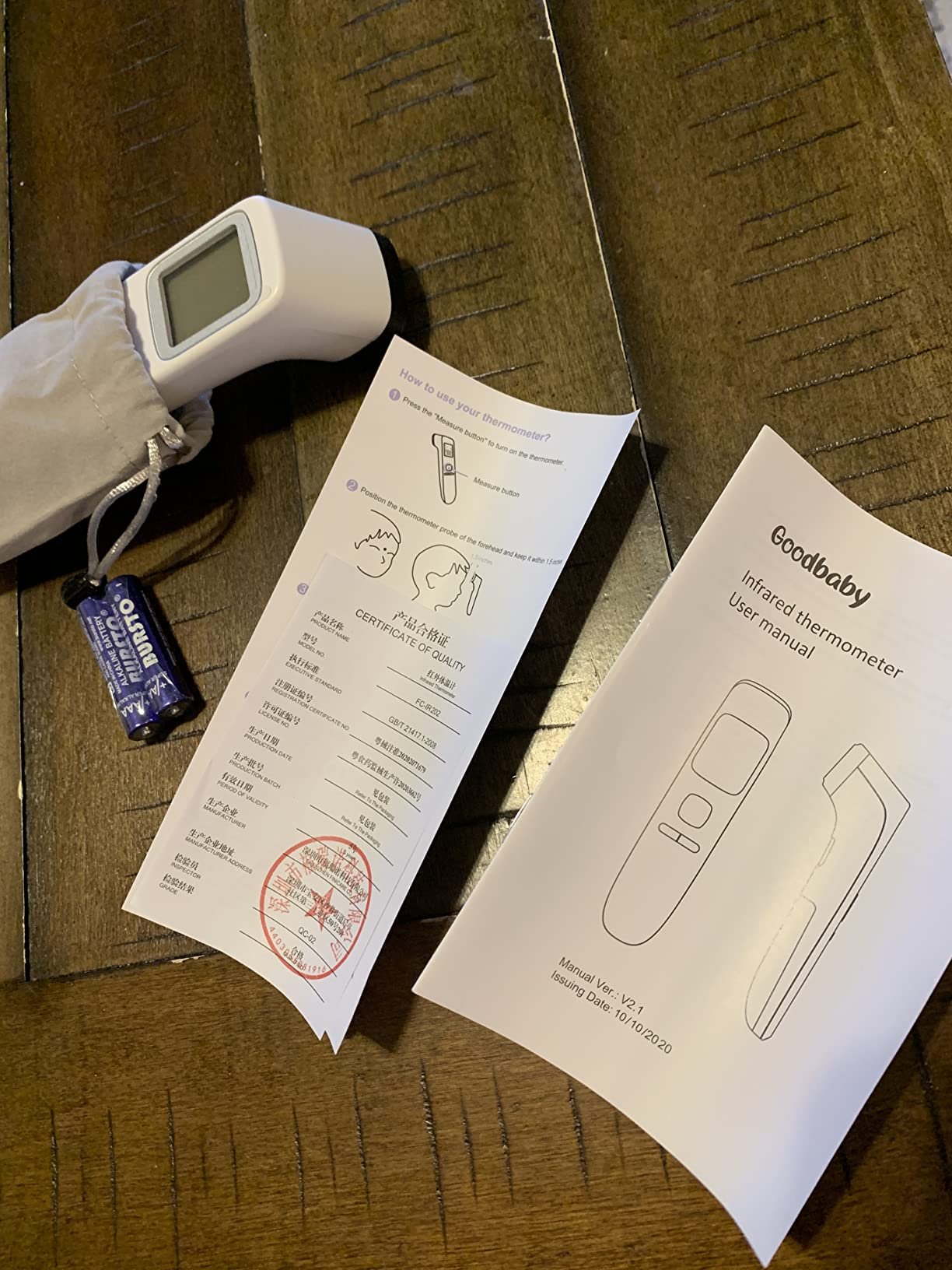 No-Touch Thermometer for Adults and Kids. Accurate Digital Baby Thermometer. Fever Alarm & Silent Mode. 2 in 1 Forehead & Object Mode photo review