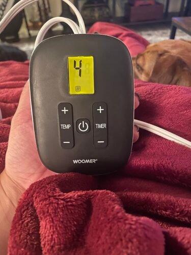 WOOMER Heated Blanket Throw 50 x 60. Electric Blanket Throw with 4 Heating Levels & 4H Auto Off. ETL Certified. Marble Grey Double-Sided Faux Fur. Over-Heat Protect. Machine Washable photo review