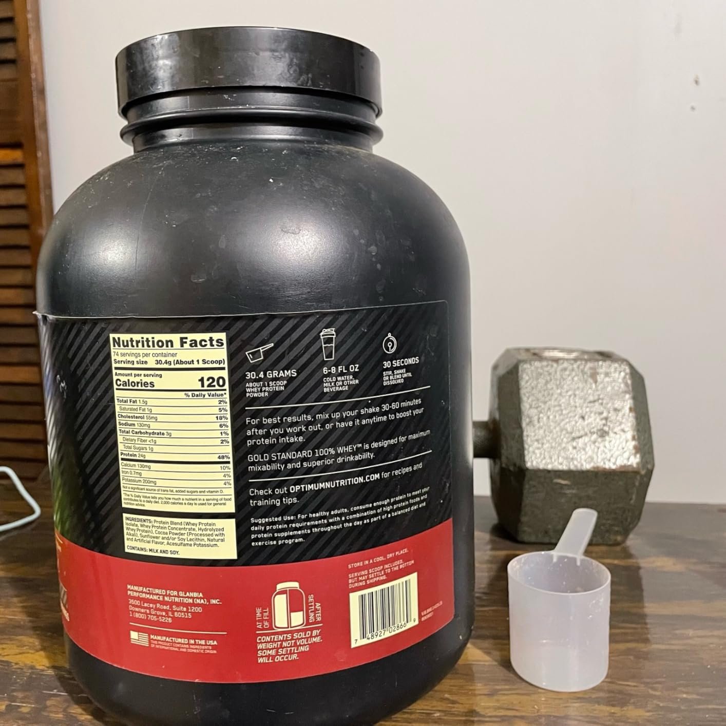 Optimum Nutrition Gold Standard 100% Whey Protein Powder. Chocolate Peanut Butter. 2 Pound (Packaging May Vary) photo review