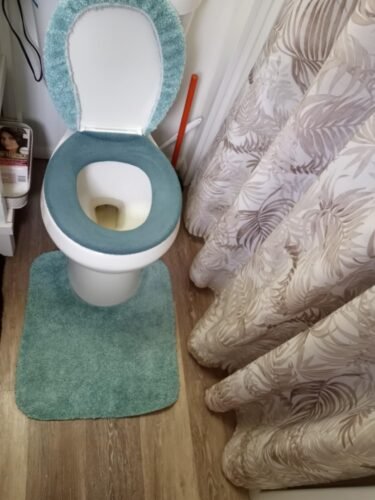 Legigo 5 Pack Thicker Bathroom Toilet Seat Cover Pads- Soft Warmer Toilet Seat Cushion Cover Stretchable Washable Fiber Cloth. Easy Installation Comfortable Toilet Lid Seat Cover(Pumpkin Modelling) photo review