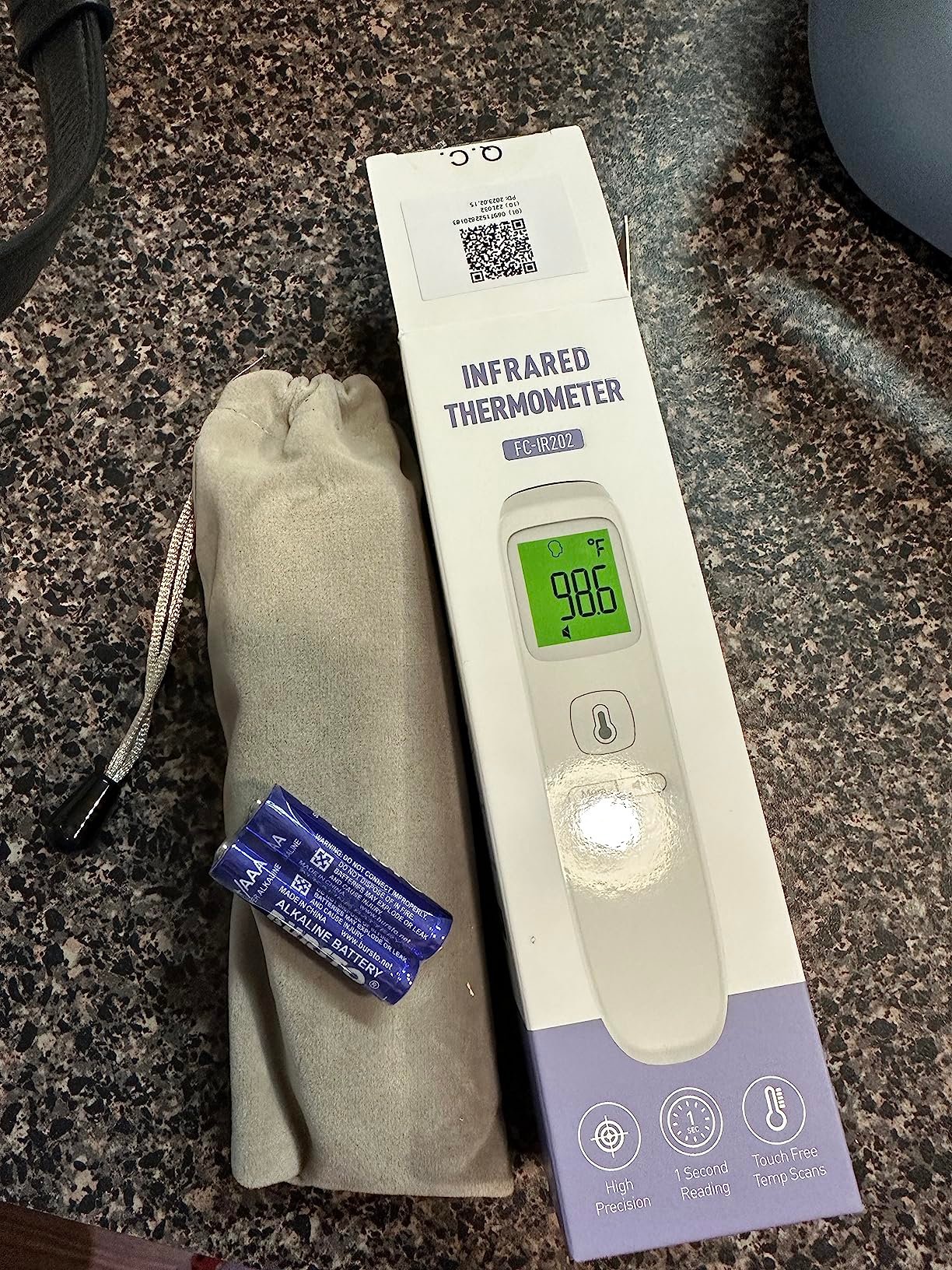 No-Touch Thermometer for Adults and Kids. Accurate Digital Baby Thermometer. Fever Alarm & Silent Mode. 2 in 1 Forehead & Object Mode photo review